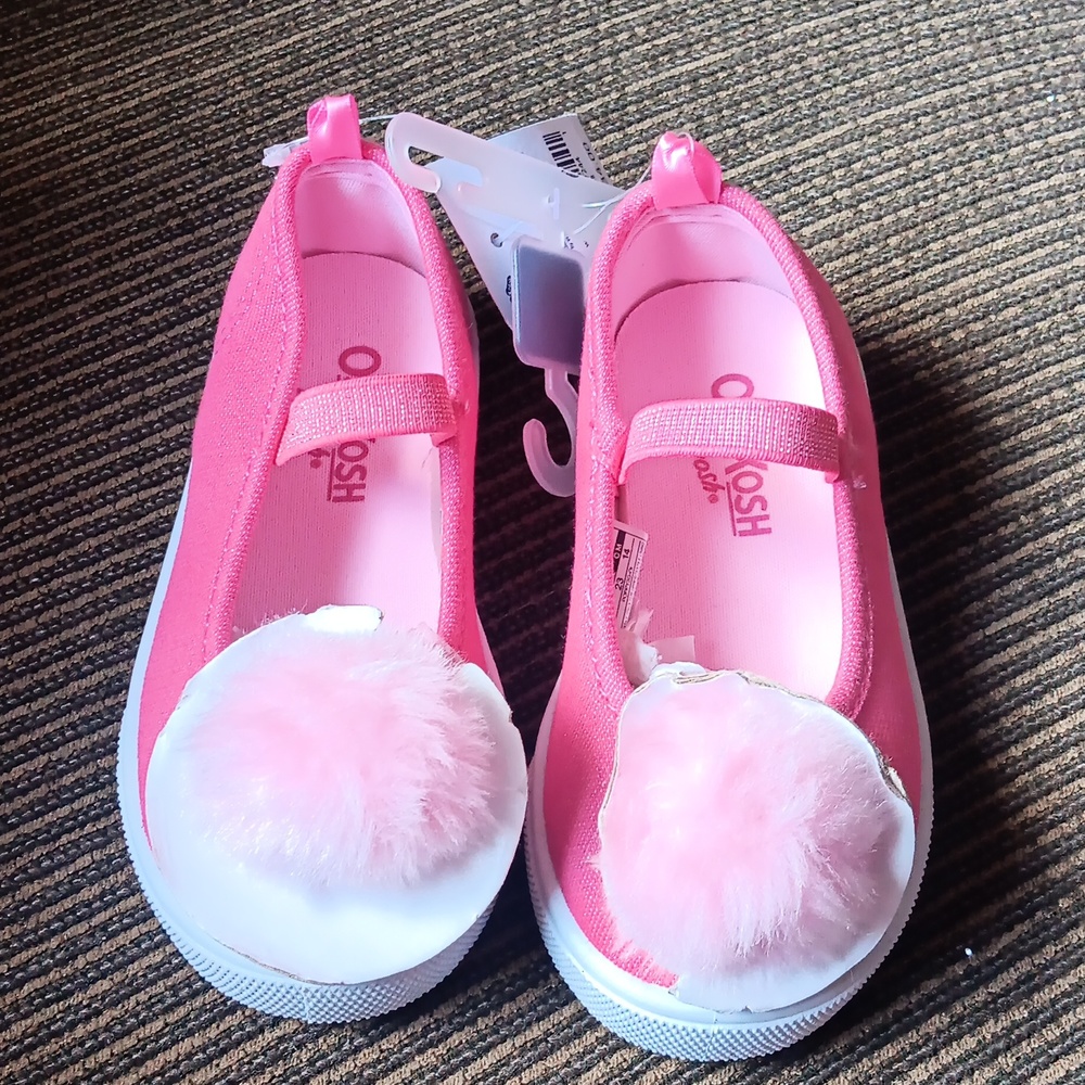 NWT Oshkosh Hot Pink Slip on Canvas Sneakers